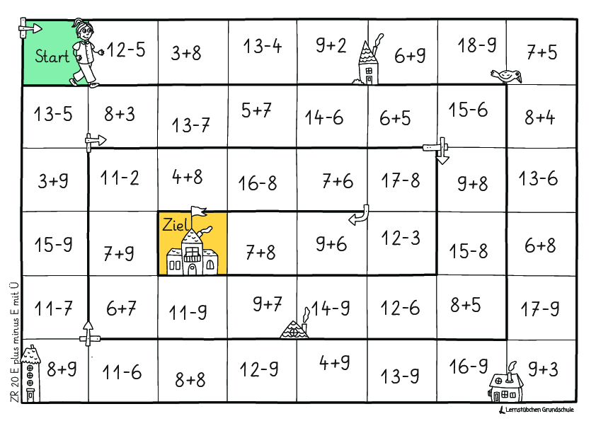 Schneckenwürfelspiel plus u. minus mit Z-Übergang - ZR 20 (1)